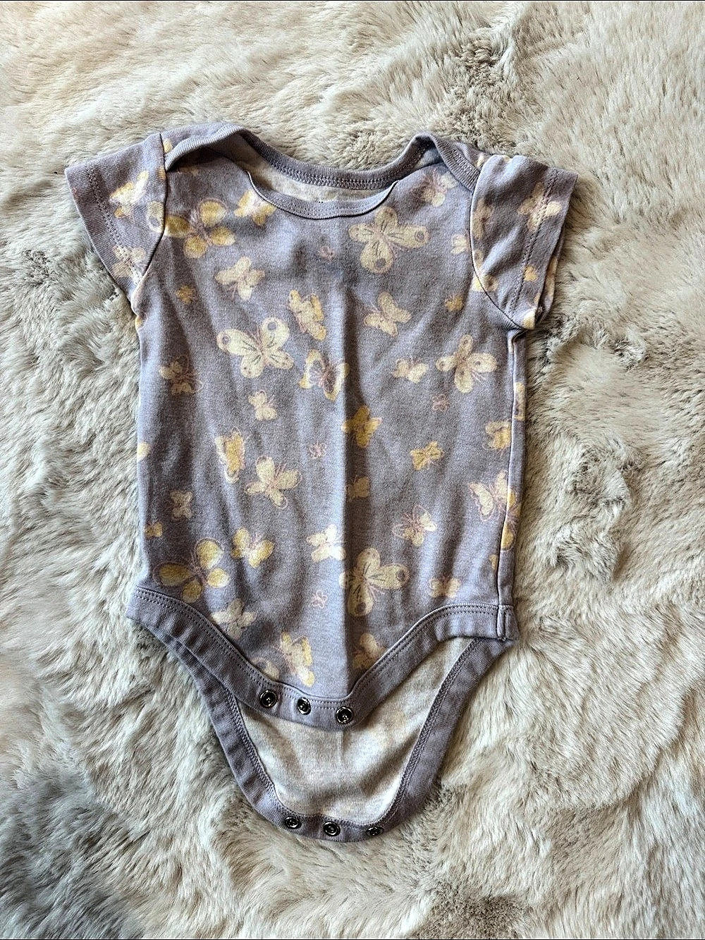 Butterfly Print Baby Bodysuit